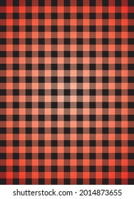 Red plaid background with gradient. Lumberjack plaid texture.