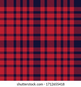 Red Plaid, checkered, tartan seamless pattern suitable for fashion textiles and graphics