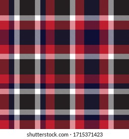 Red Plaid, checkered, tartan seamless pattern suitable for fashion textiles and graphics