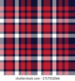 Red Plaid, checkered, tartan seamless pattern suitable for fashion textiles and graphics