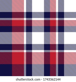 Red Plaid, checkered, tartan seamless pattern suitable for fashion textiles and graphics