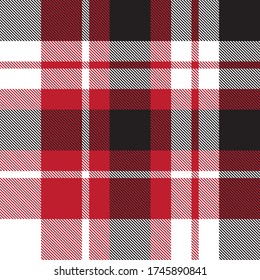 Red Plaid, checkered, tartan seamless pattern suitable for fashion textiles and graphics