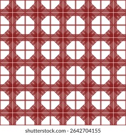 Red plaid pattern seamless background. EPS vector illustration