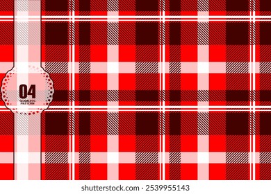 Red plaid pattern,Seamless flannel grid striped fabric pattern background,vector illustration