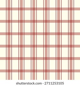 Red Plaid Seamless Pattern Background classic Check Texture, vector illustration.
