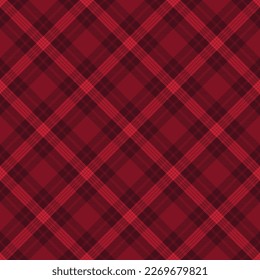 Red Plaid Seamless Pattern - Colorful and bright plaid repeating pattern design