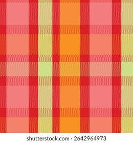 red plaid seamless patterns with blue, black and yellow stripes.