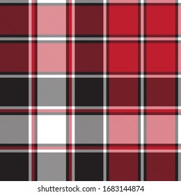 Red Plaid Tartan Seamless Pattern for shirt printing, fabric, textiles, jacquard patterns, backgrounds and websites