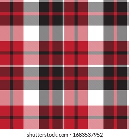Red Plaid Tartan Seamless Pattern for shirt printing, fabric, textiles, jacquard patterns, backgrounds and websites