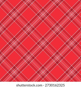 Vermelho xadrez com sarja tecer padrão sem costura.Tartan xadrez padrão repetição.Vetor ilustração geométrica fundo para tecido e impressões.