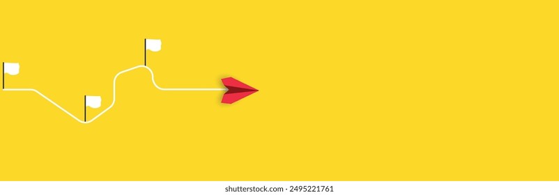 red plane challenges one by one.Workflow, working process, project progress, success tracking, business experience idea concept.