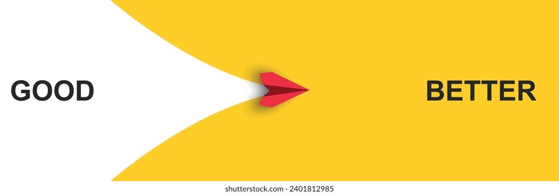 Red plane with good or better flying option. The concept of decision making, the idea of ​​being unsure, the curiosity to think about the solution to the problem.