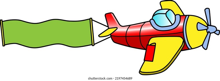 ilustración del vector de plano rojo aislada en fondo blanco