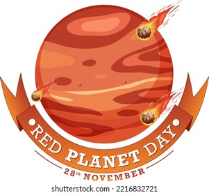 Design-Illustration zum Roten Planeten