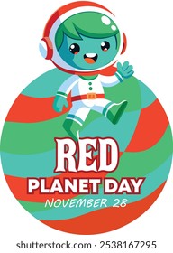  Dia do Planeta Vermelho, celebração de 28 de novembro, Design de banner