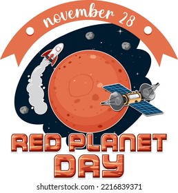 Ilustración de afiches del Día del planeta Rojo