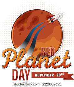 Ilustración de afiches del Día del planeta Rojo