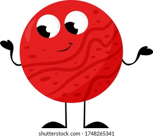 Red planet , illustration, vector on white background