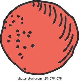 Red planet, illustration, vector, on a white background.