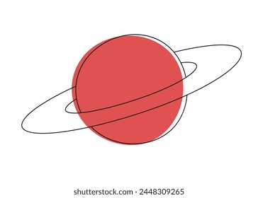 Red Planet With Ring