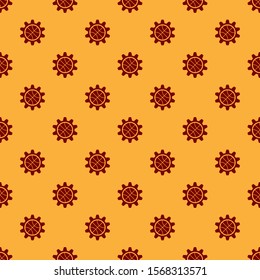 Red Planning strategy concept icon isolated seamless pattern on brown background. Basketball cup formation and tactic.  Vector Illustration
