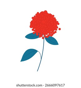 Elemento de diseño de flor de planta roja