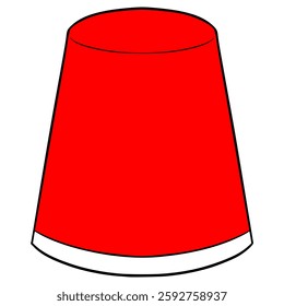 red plastic cup illustration hand drawn isolated vector