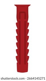 Punzón de plástico rojo. Ilustración vectorial	