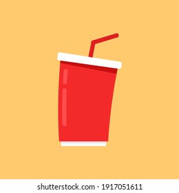 Red plastic party cup vector. Red beer cup vector.
