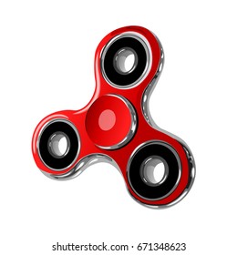 red plastic spinner