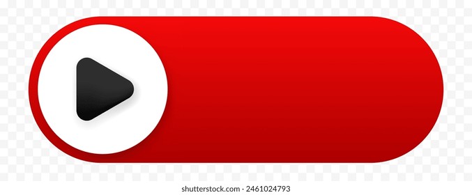 Red play button symbol. Minimalist play button icon.