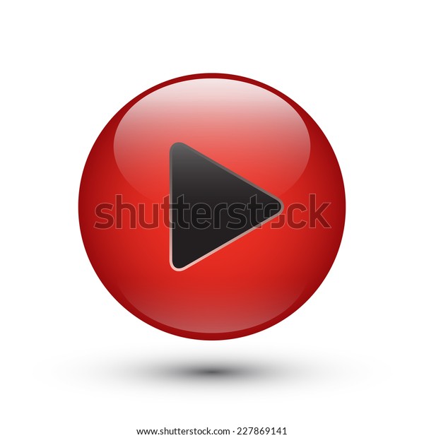 Red Play Button Website Stock Vector (Royalty Free) 227869141 ...