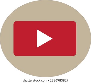 tecla de reproducción roja. Ilustración vectorial. Imagen de archivo.