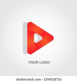 red play logo vector template