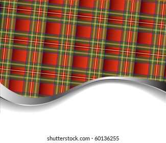 Red pleated tartan for background