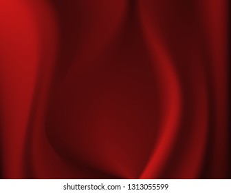Red pleats fabric background decor