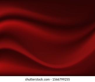 Red pleats fabric background decor