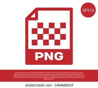 Red PNG file document icon. Download png button icon isolated on white background. PNG file symbol. Vector Illustration