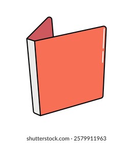 Red Pocket Folder. A red folder with an inner pocket for loose sheets.