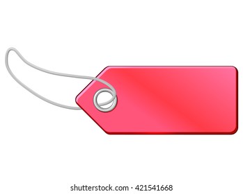 Red point price tag vector icon