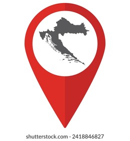 Localización del puntero rojo o del pin con el mapa de Australia dentro. Mapa de Australia 