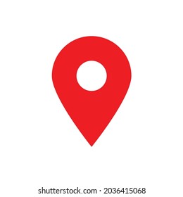 Signo de puntero rojo de la plantilla de vektor de ubicación de ubicación