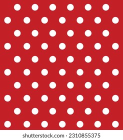 Red polca dot pattern, timeless, playful, round dots, retro vibe. Adds whimsy and elegance to fashion, decor, and design.