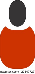 red polish bottle with black cap vector