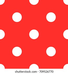 red polka dot background seamless pattern vector