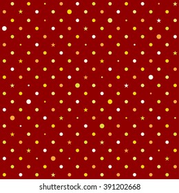 Red Polka Dot Background Vector Illustration