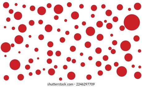 red Polka Dot Fabric Abstract Geometric Vector Background Pattern