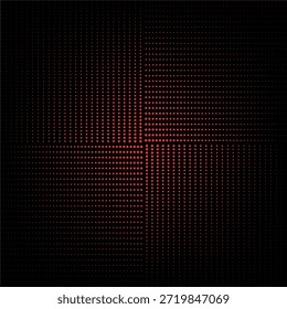 Fondo de semitono de lunares rojos. Patrón de punto circular. Textura de semitono gráfico.
