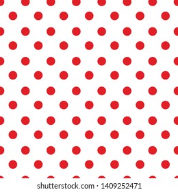 red polka dot on white background 