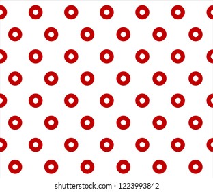 Red polka dot pattern background vector